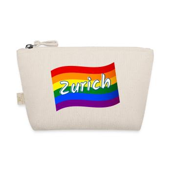 Gay Pride Zurich Switzerland rainbow flag LGBTQ - Organic Pouch - nature - Front