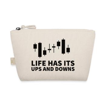 Life has its ups and downs Das Leben eines Traders - Bio-Täschchen - Natur - Vorne
