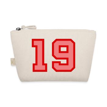 Coole Retro Retrostyle Jersey Nummer Rückennummer - Bio-Täschchen - Natur - Vorne