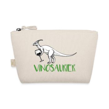 Vinosaurier – lustiges Weinmotiv - Bio-Täschchen - Natur - Vorne