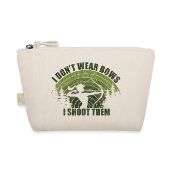 Archery bowhunting archer bow hunter girl - Organic Pouch - nature - Front