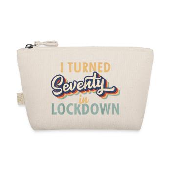 I Turned 70 in Lockdown Tshirt - 70th Birthday Gif - Organic Pouch - nature - Front