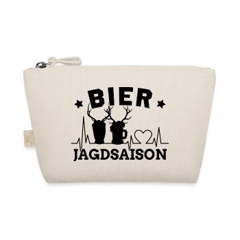 Bier lustige Sprüche Jäger jagen Bierzelt feiern - Bio-Täschchen - Natur - Vorne