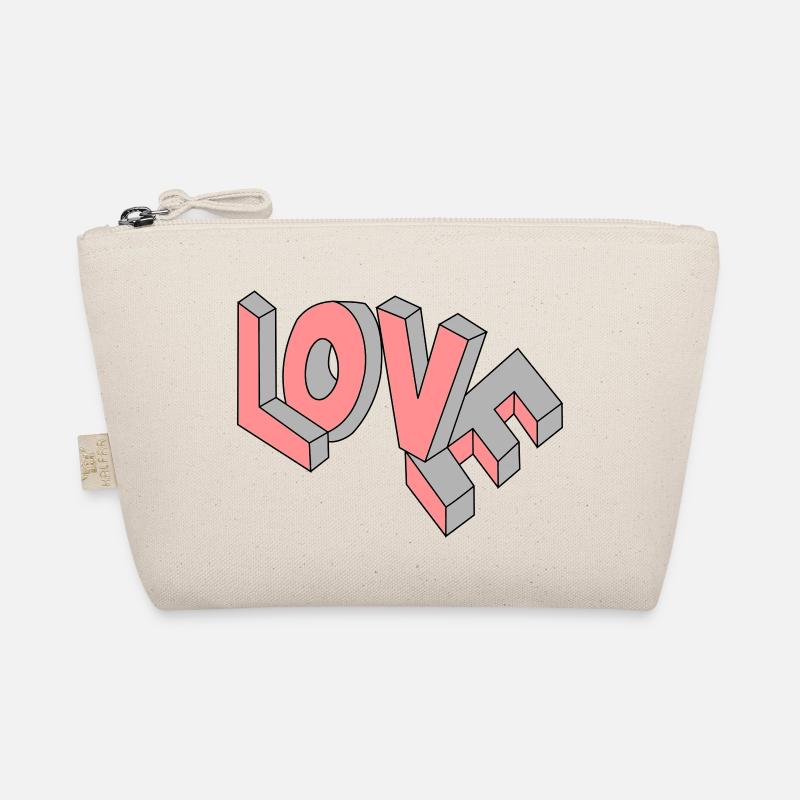 Flying LOVE - Bio-Täschchen - Natur