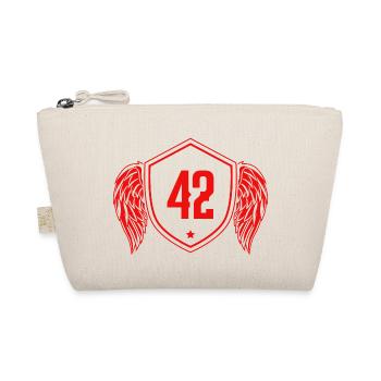 42 Zahl Wappen - Bio-Täschchen - Natur - Vorne