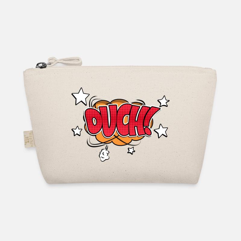 Ouch! Comic Style Bubble Graffiti Lettering Organic Pouch