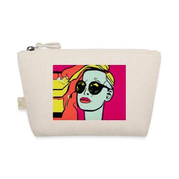 Pop Art - Woman with sunglasses - Organic Pouch - nature - Front