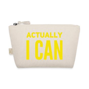 Actually... I CAN !!! Neues Design / NEW DESIGN - Organic Pouch - nature - Front