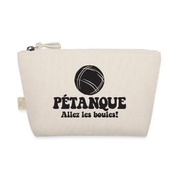 3 Boulekugeln für Bouler Boulekugel Petanque Boule - Bio-Täschchen - Natur - Vorne