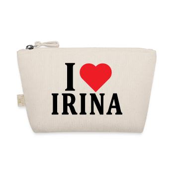 t-shirt J’aime Irina idée cadeau t-shirt - Trousse biologique - nature - Devant