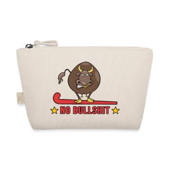 Hockey Field Hockey Player "the hockeybull" - Organic Pouch - nature - Front