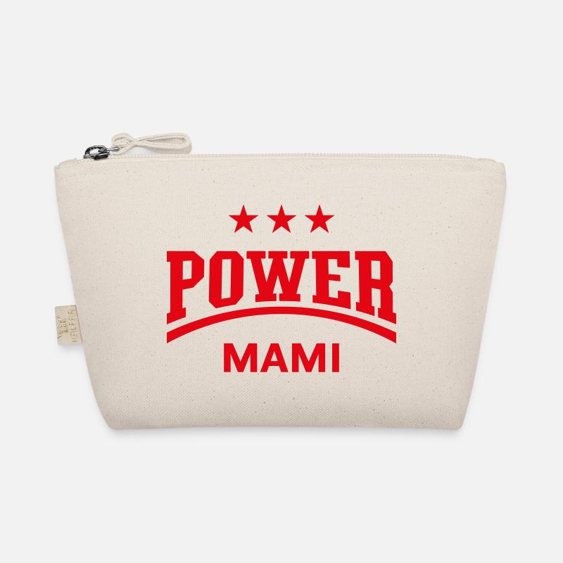 Power Mami (Mama, Mutti, Mutter, Muttertag / Red) Bio-Täschchen