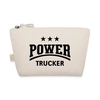 Power Trucker (LKW-Fahrer / Fernfahrer / Black) - Bio-Täschchen - Natur - Vorne