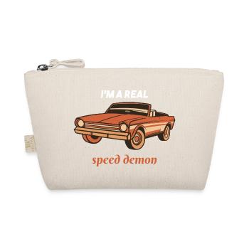 Je suis un vrai démon de vitesse cool rétro car amoureux - Trousse biologique - nature - Devant