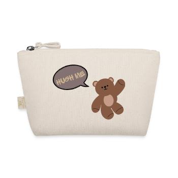Hug me: Bear with an inscription - Organic Pouch - nature - Front