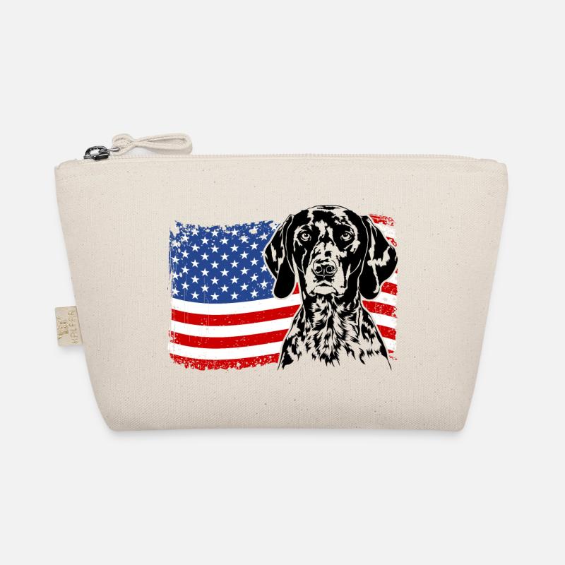 German Shorthaired Pointer America Flag Dogs Organic Pouch