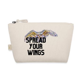 Spread your WIngs - Show what you can do! - Organic Pouch - nature - Front