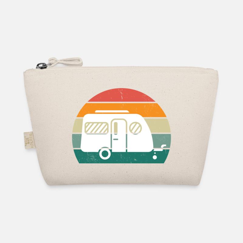 Retro Wohnwagen - Bio-Täschchen - Natur
