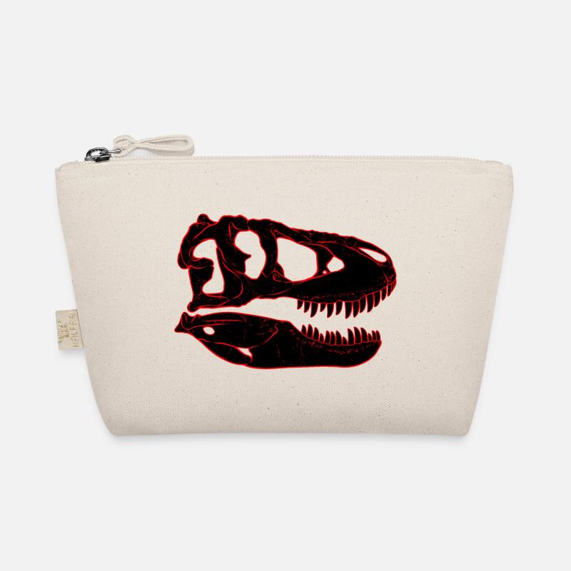 Tarbosaurus Fossil Skull Organic Pouch
