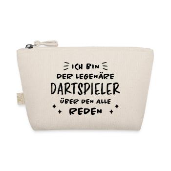 Dartspieler Witz Spruch Darts Dartpfeil Geschenk - Bio-Täschchen - Natur - Vorne