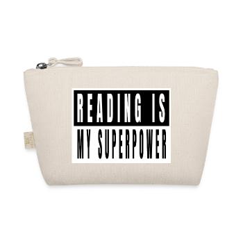 book keeper shirt statement book nerd geek - Bio-Täschchen - Natur - Vorne