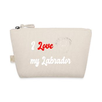 I love my Labrador dog - Organic Pouch - nature - Front