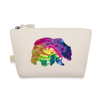 Bär Silhouette Tie Dye Batik Muster - Bio-Täschchen - Natur - Vorne