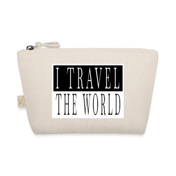 humor family holiday eat sleep travel repeat - Organic Pouch - nature - Front