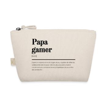 Papa Gamer : Cadeau pour papa - Trousse biologique - nature - Devant