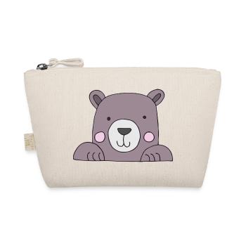 Bear head cute - Organic Pouch - nature - Front