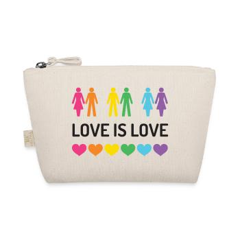 Pride Month LGBT - Love is Love - Organic Pouch - nature - Front