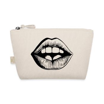 Lips, mouth, kissing lips - Organic Pouch - nature - Front
