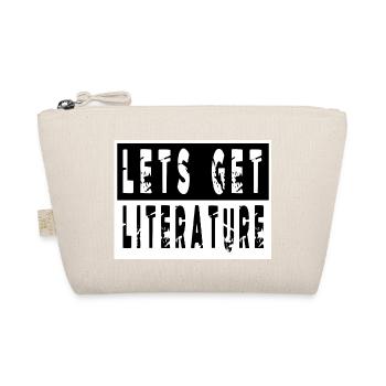 book cat wine comics book reader love joke - Bio-Täschchen - Natur - Vorne
