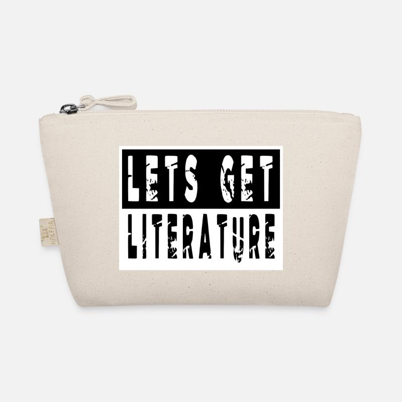 book cat wine comics book reader love joke Bio-Täschchen