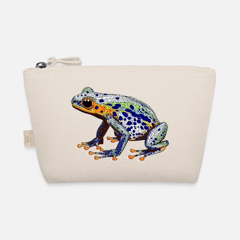 Pfeilgiftfrosch mit schöner Warnfarbe als Lurch - Bio-Täschchen - Natur