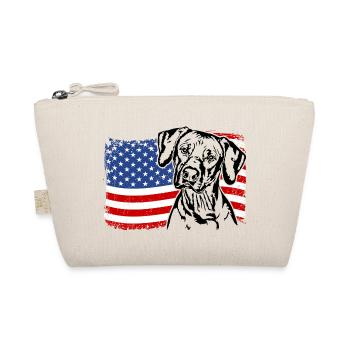 Rhodesian Ridgeback America Flag Dogs Wilsigns - Organic Pouch - nature - Front