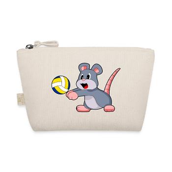 Maus Volleyballspieler Volleyball - Bio-Täschchen - Natur - Vorne