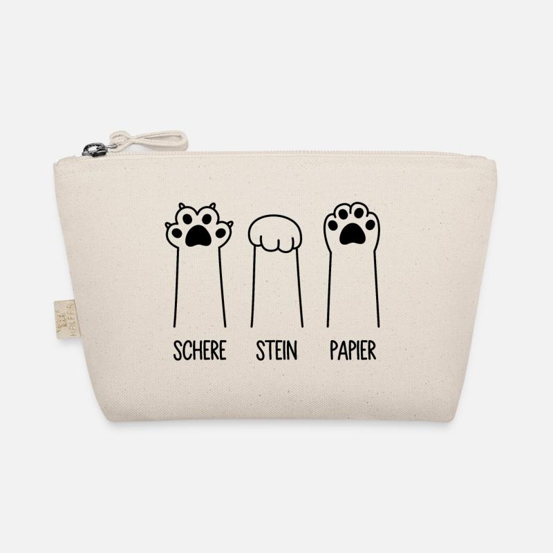 Schere Stein Papier Katze Pfote Spiel Katzenpfoten Bio-Täschchen