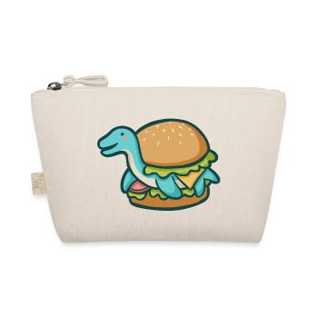 hugadino dino burger, cute dinosaur - Organic Pouch - nature - Front