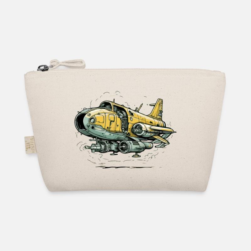 Allgemeines Flugzeug gelb Bio-Täschchen