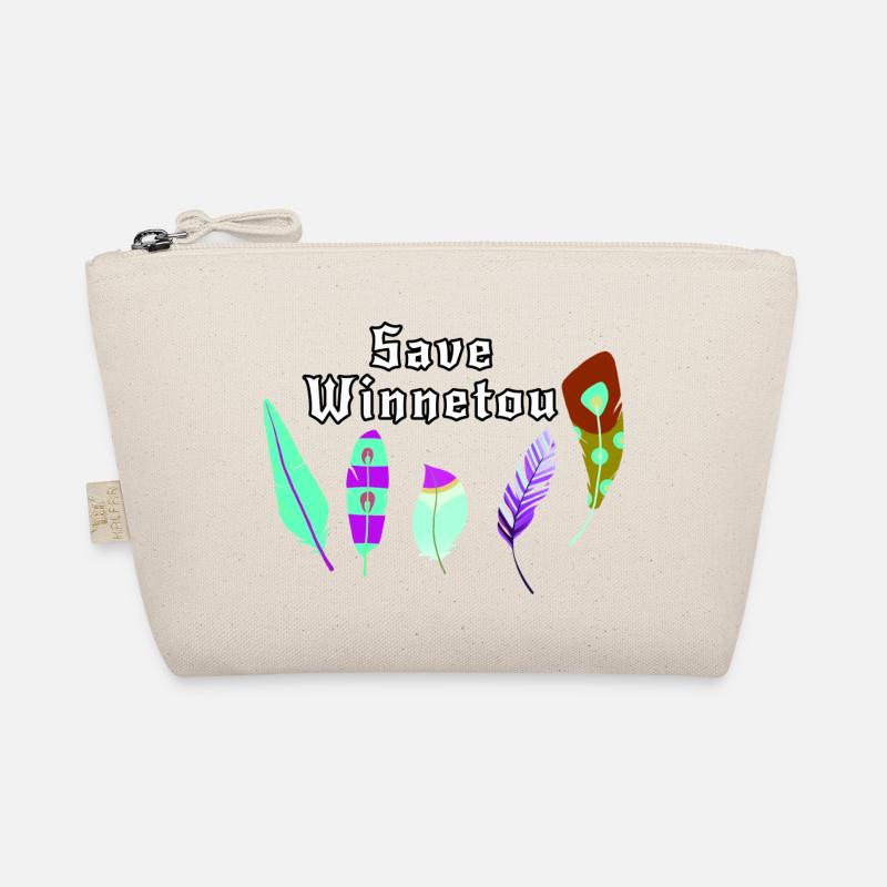 save winnetou,winnetou,federn,illustration - Bio-Täschchen - Natur