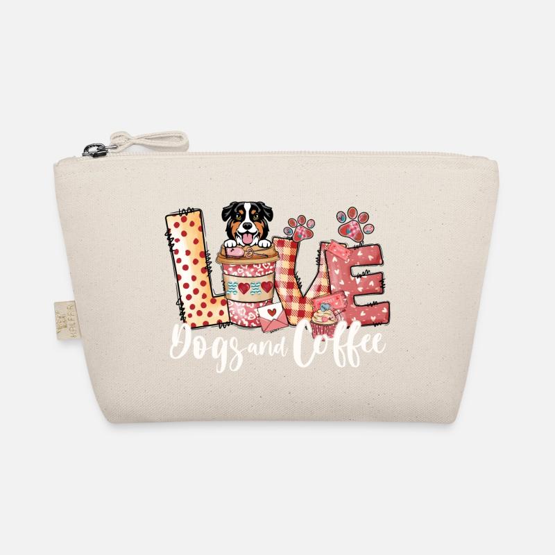 Australian Shephard Dog Coffee Lover Valentines Da Organic Pouch