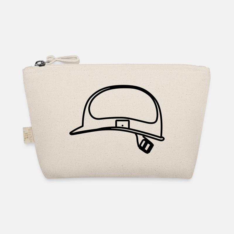 Helm Bauarbeiter Umriss Smybol - Bio-Täschchen - Natur