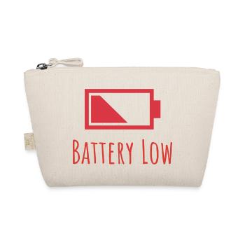 Battery Low Icon and Text - Organic Pouch - nature - Front