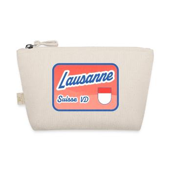 Lausanne Retro Schild Suisse VD - Bio-Täschchen - Natur - Vorne