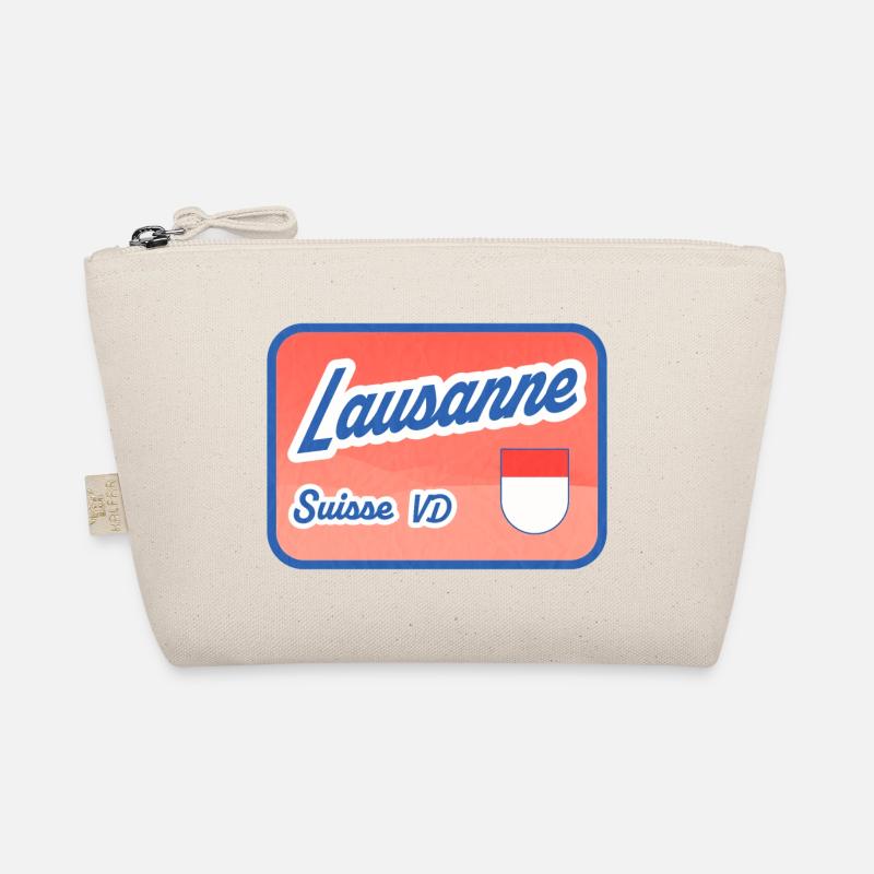 Lausanne Retro Schild Suisse VD Bio-Täschchen