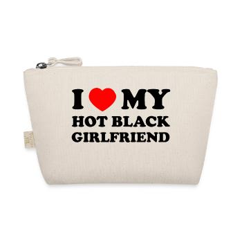 i love my hot black girlfriend - Organic Pouch - nature - Front