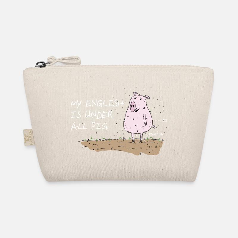 my english is under all pig lustiger spruch - Bio-Täschchen - Natur
