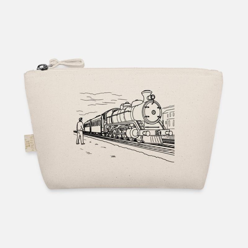 Train Lover Sketch Organic Pouch