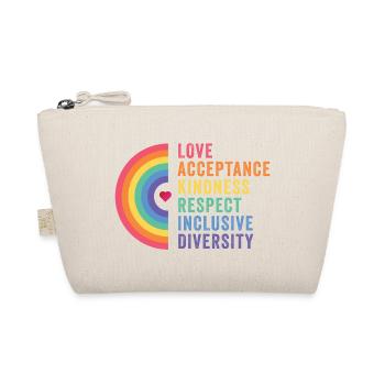 LGBT Pride Month - Liebe. Akzeptanz. Freundlichkeit - Bio-Täschchen - Natur - Vorne